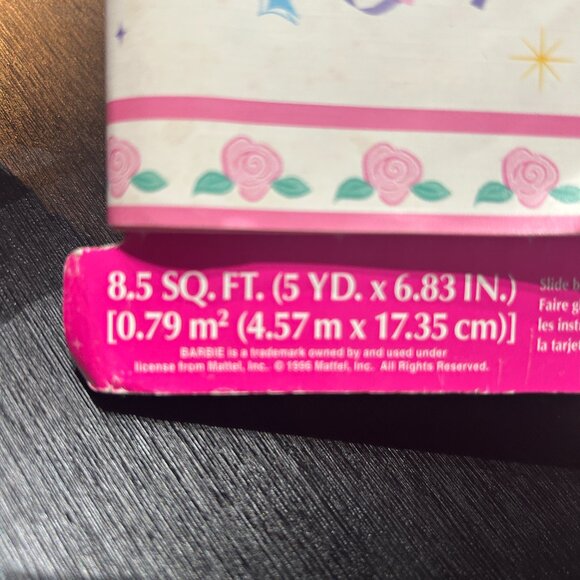 Vintage Barbie Decorative Border Pink Wallpaper New Theme Collectible Project - Picture 5 of 6